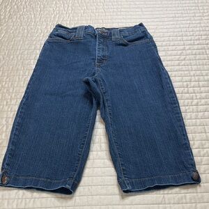 NYDJ Women’s Dark Blue Denim Jean Shorts SIZE 2  KNEE LENGTH